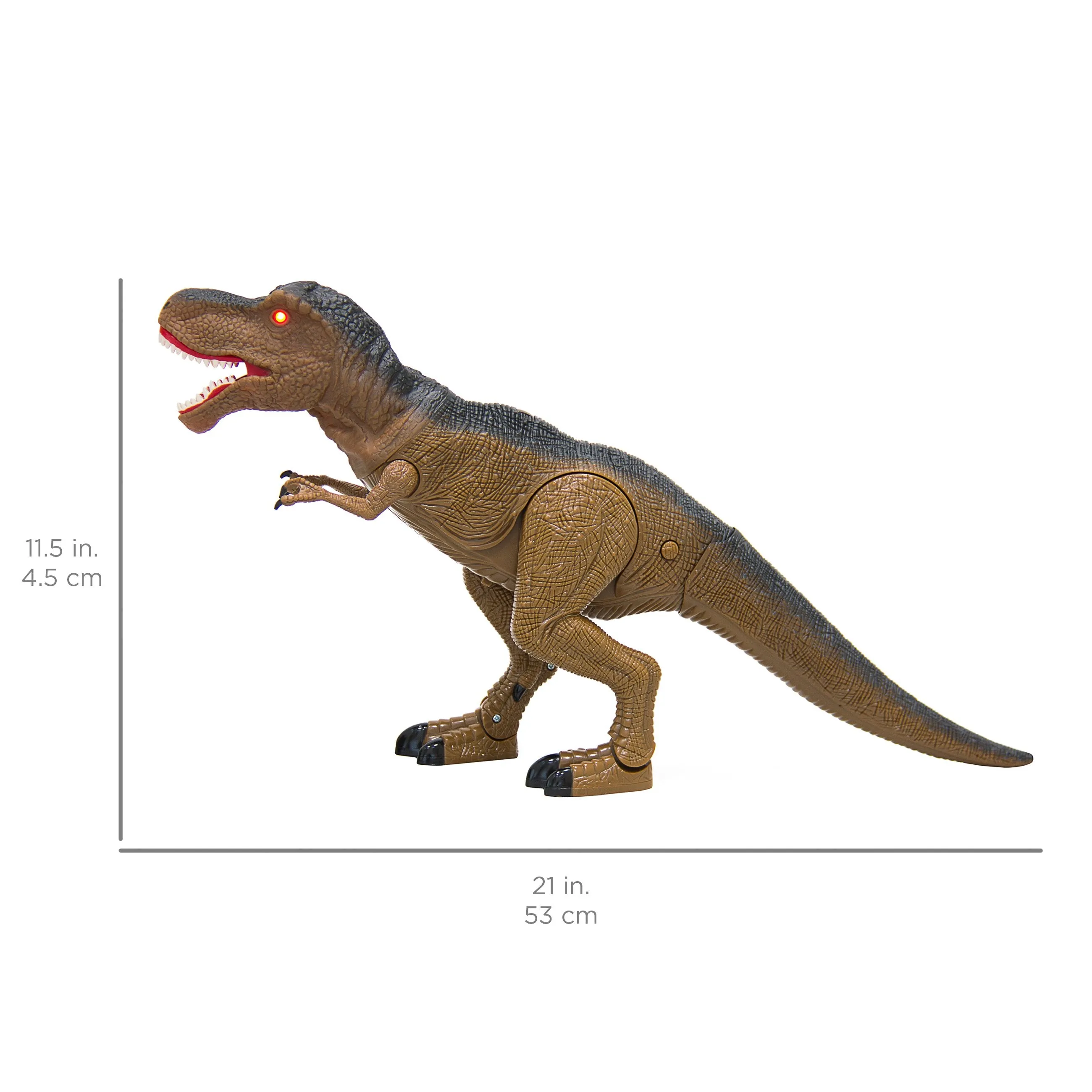 21in Walking Tyrannosaurus Rex Dinosaur Toy - Brown