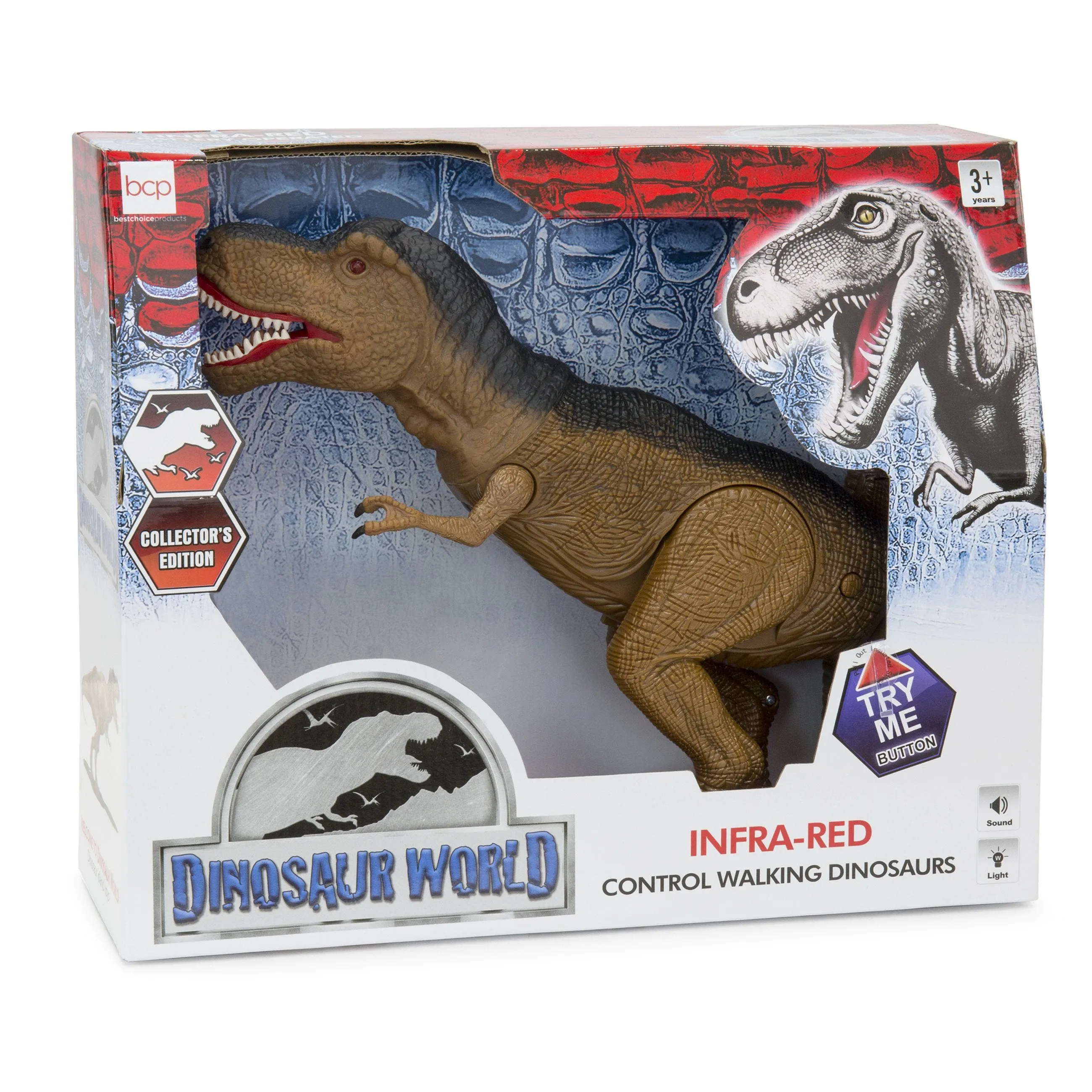 21in Walking Tyrannosaurus Rex Dinosaur Toy - Brown