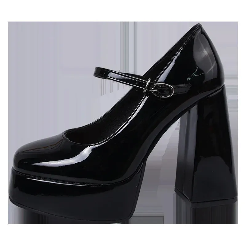 Amozae-Elegant Vintage Women's High Heels Spring 2024 New Fashion Mary Jane Single Shoes French Sexy High Heeled Shoes