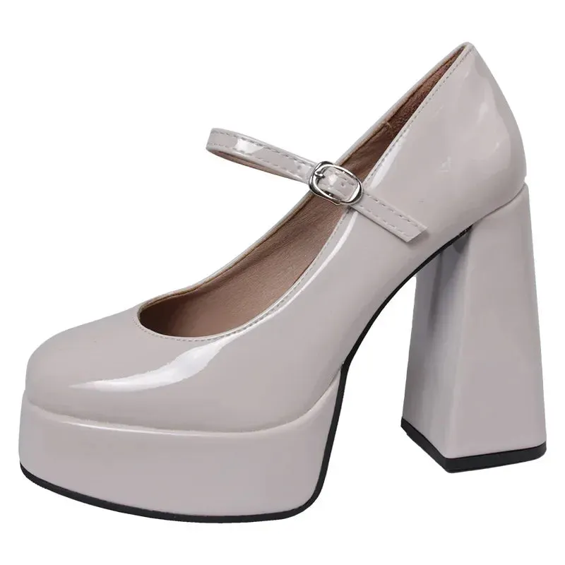 Amozae-Elegant Vintage Women's High Heels Spring 2024 New Fashion Mary Jane Single Shoes French Sexy High Heeled Shoes