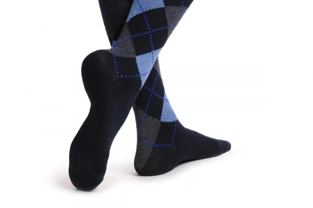 Argyle Blue Navy Blue & Black