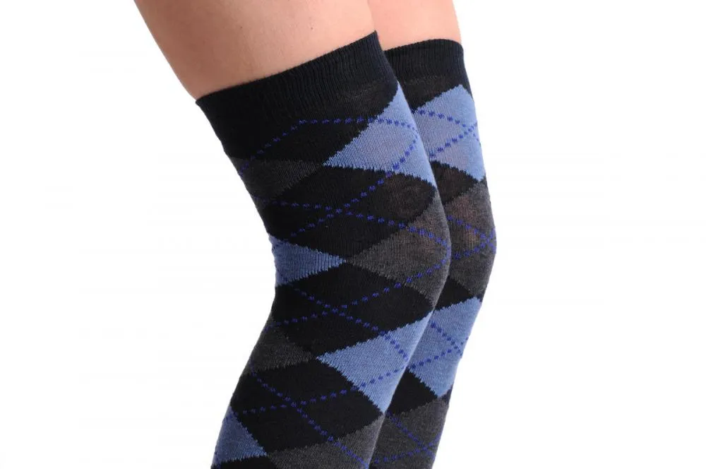 Argyle Blue Navy Blue & Black