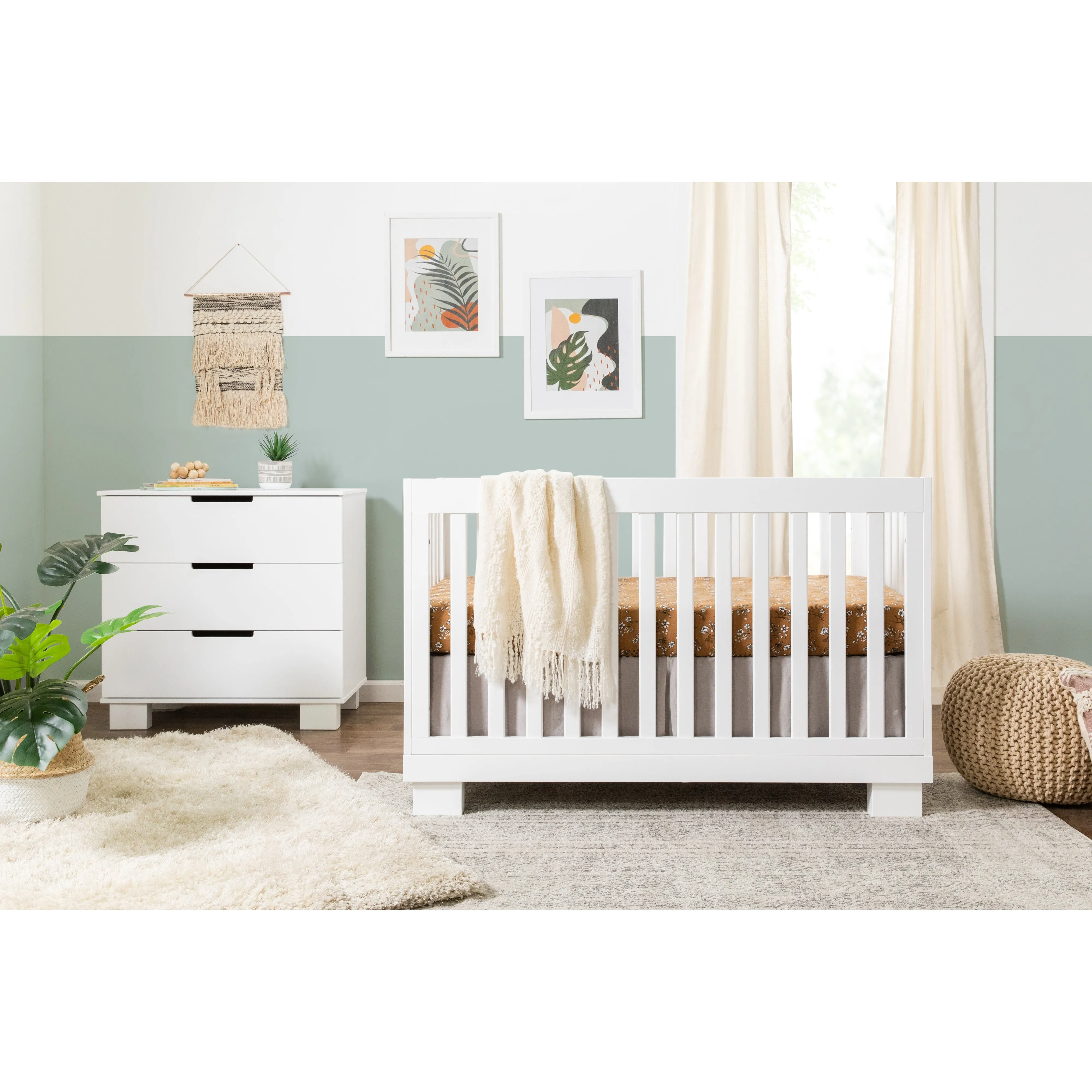 Babyletto Modo 3-in-1 Convertible Crib with Toddler Bed Conversion Kit