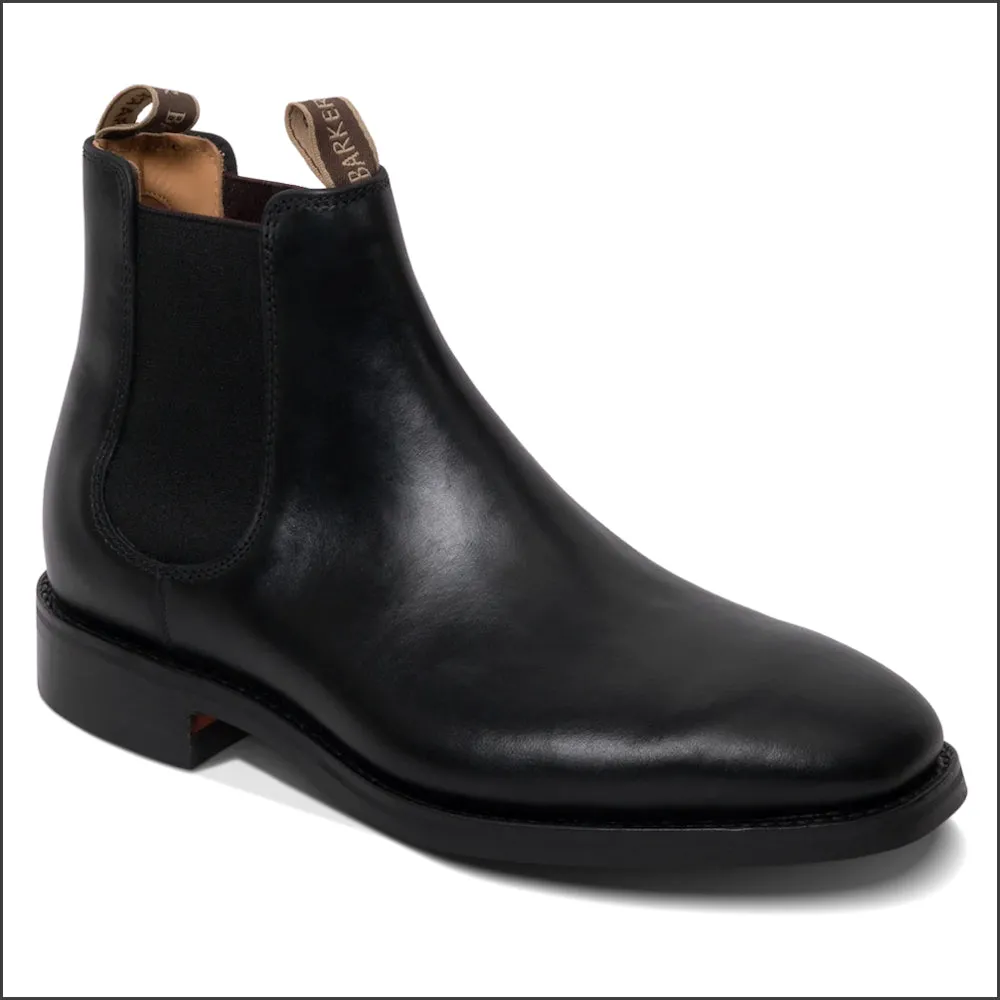 Barker Sutton - Black Waxy Chelsea Boot--