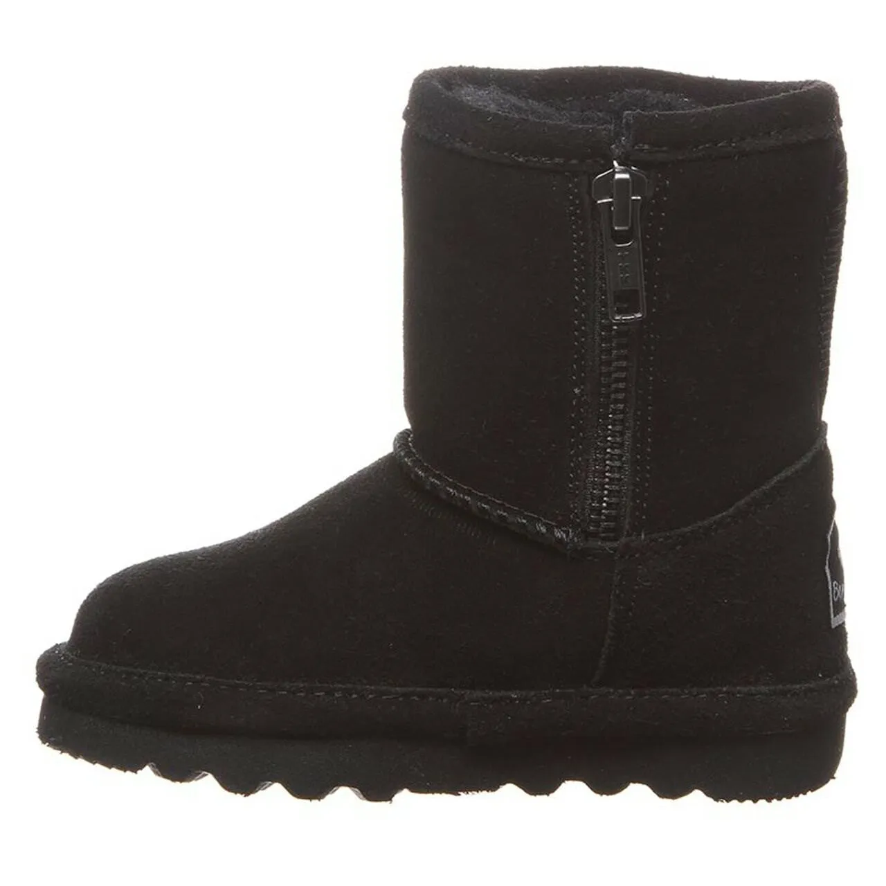 Bearpaw Toddler's Elle Zipper Fur Boot - Black 1962TZ