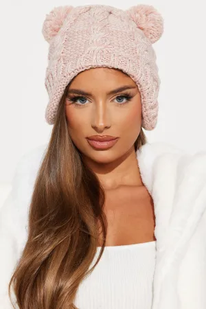 Beary Warm Beanie - Pink