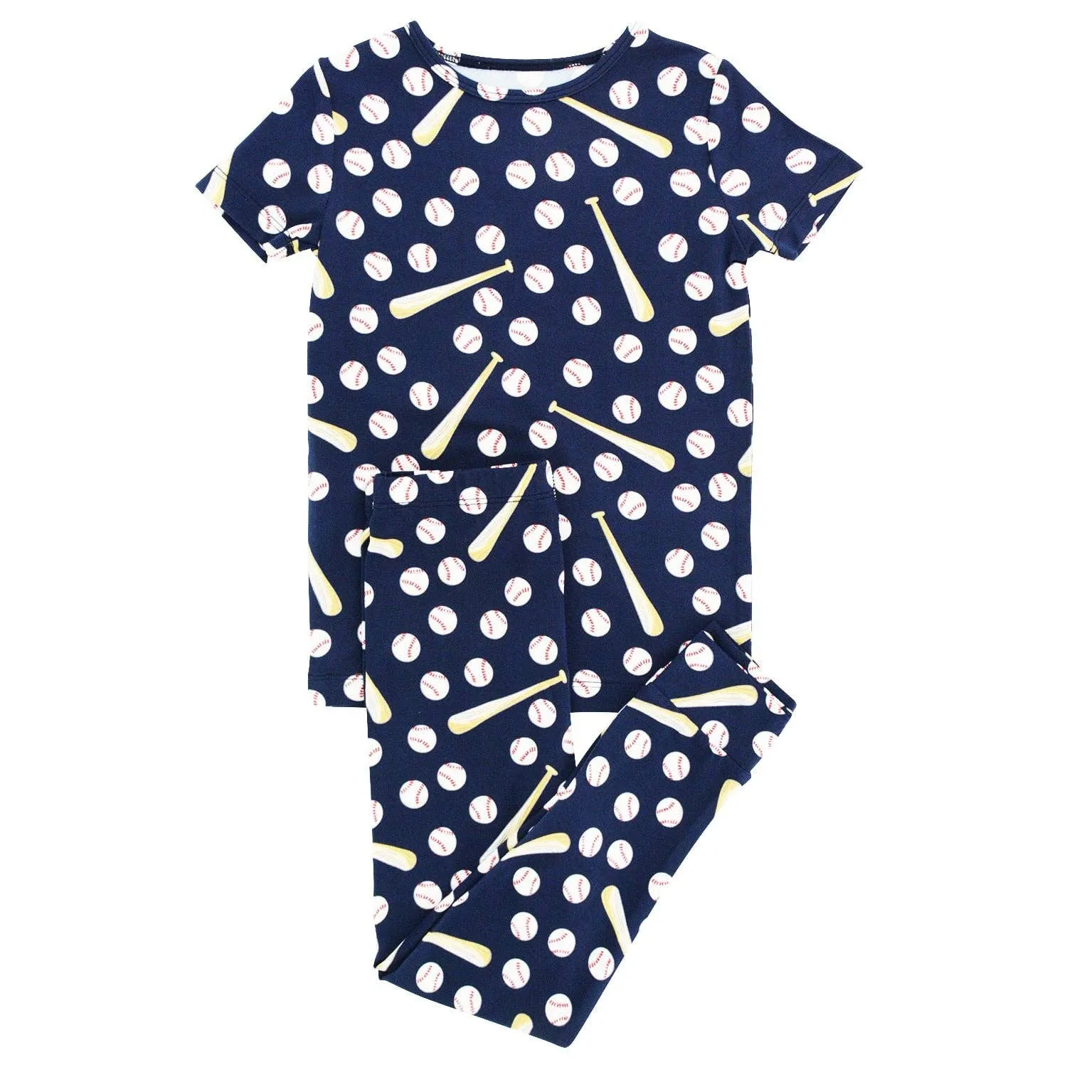 Big Kid PJ S/S - Little Slugger Navy