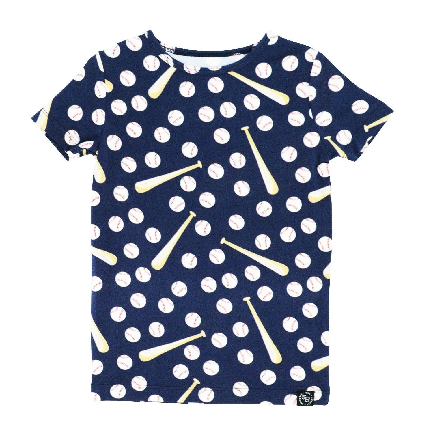 Big Kid PJ S/S - Little Slugger Navy