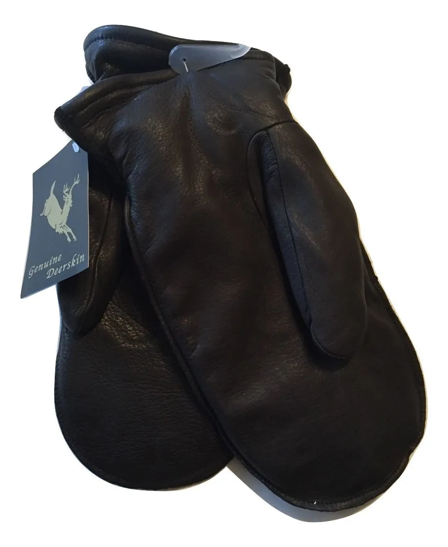 Black Deerskin Chopper Mittens Free Shipping