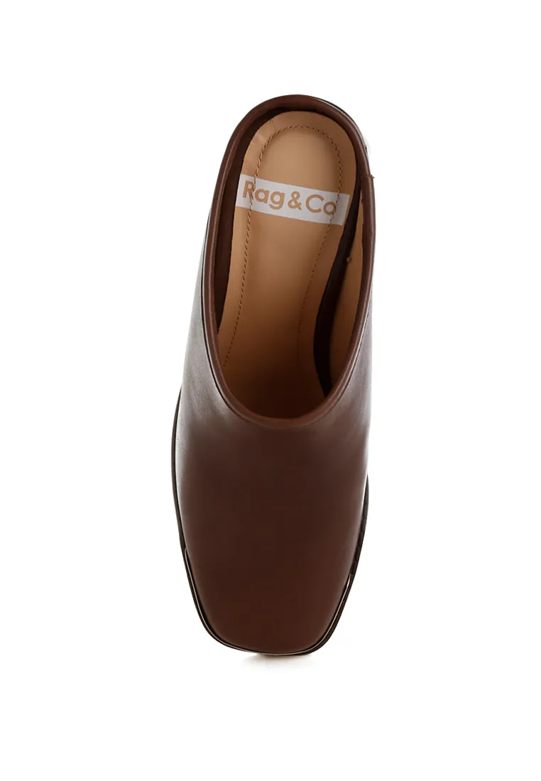 Bottani Genuine Leather Slip-On Mules