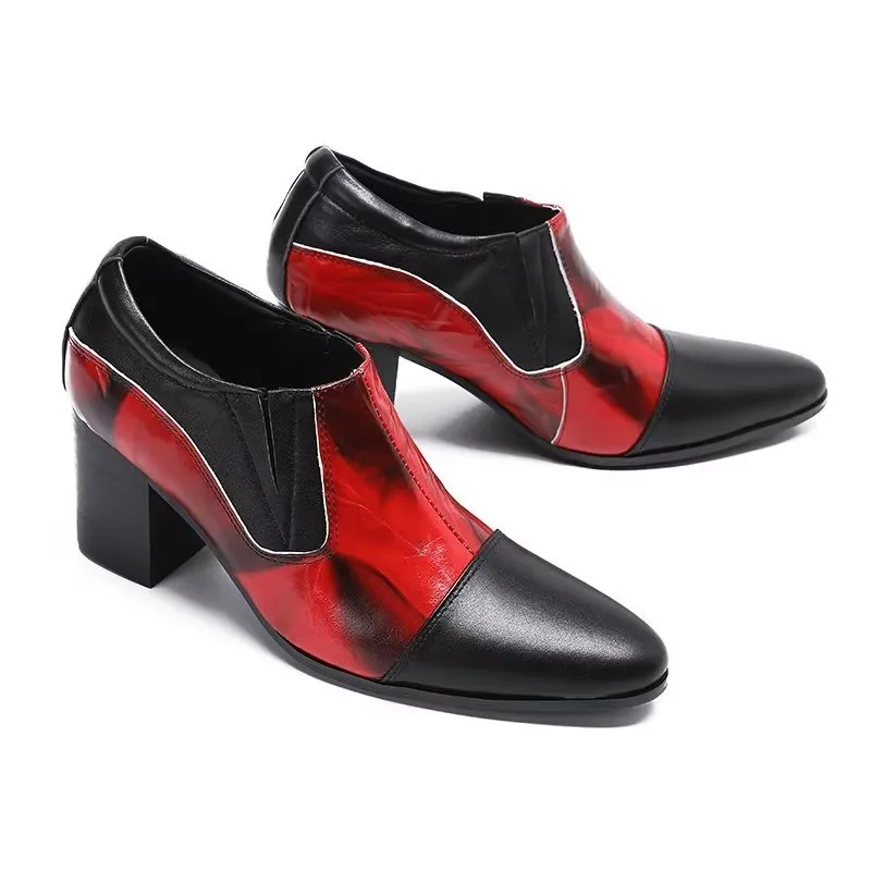 ChicExotic Pattern Genuine Leather Slip-on Dress Shoes