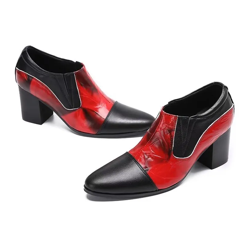 ChicExotic Pattern Genuine Leather Slip-on Dress Shoes