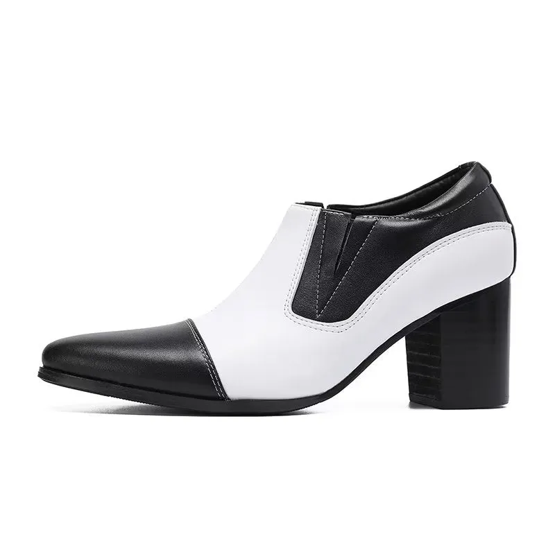 ChicExotic Pattern Genuine Leather Slip-on Dress Shoes