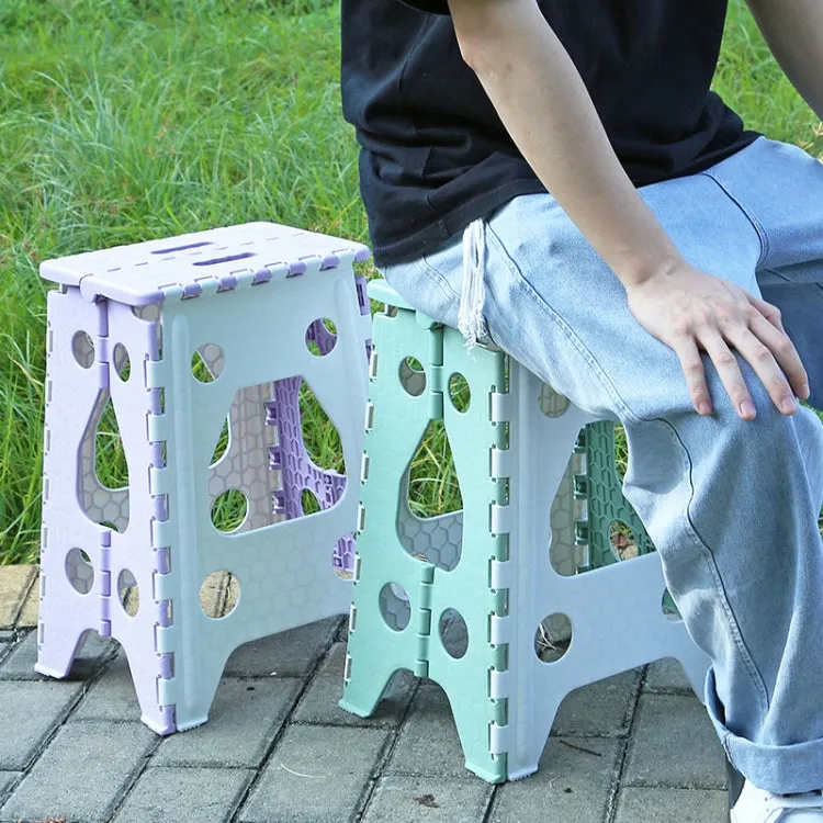 Convenient Folding Home Outdoor Thickened Portable Stool, Color: Violet Medium