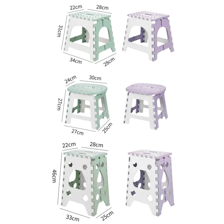 Convenient Folding Home Outdoor Thickened Portable Stool, Color: Violet Medium