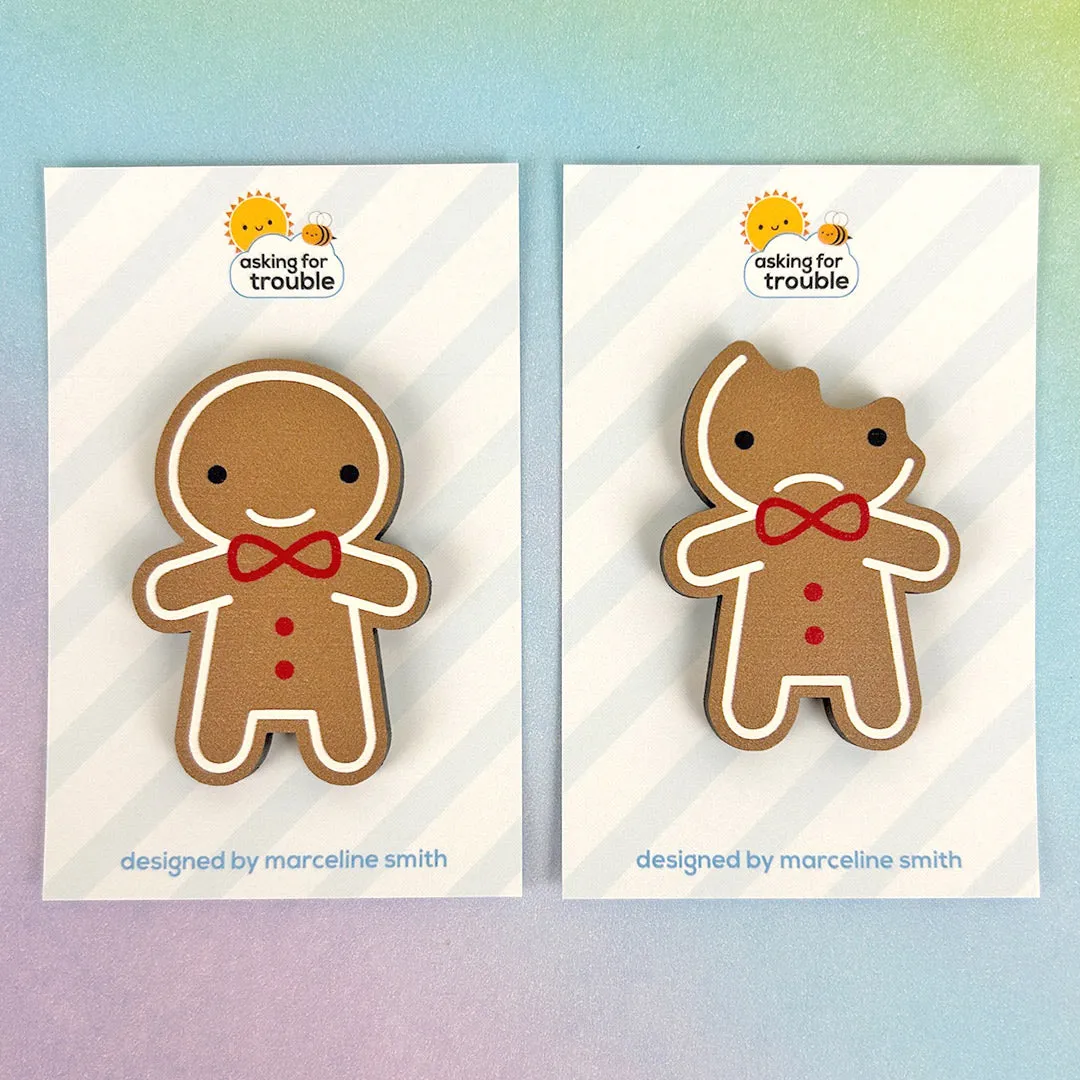 Cookie Cute Gingerbread Man Wooden Pins