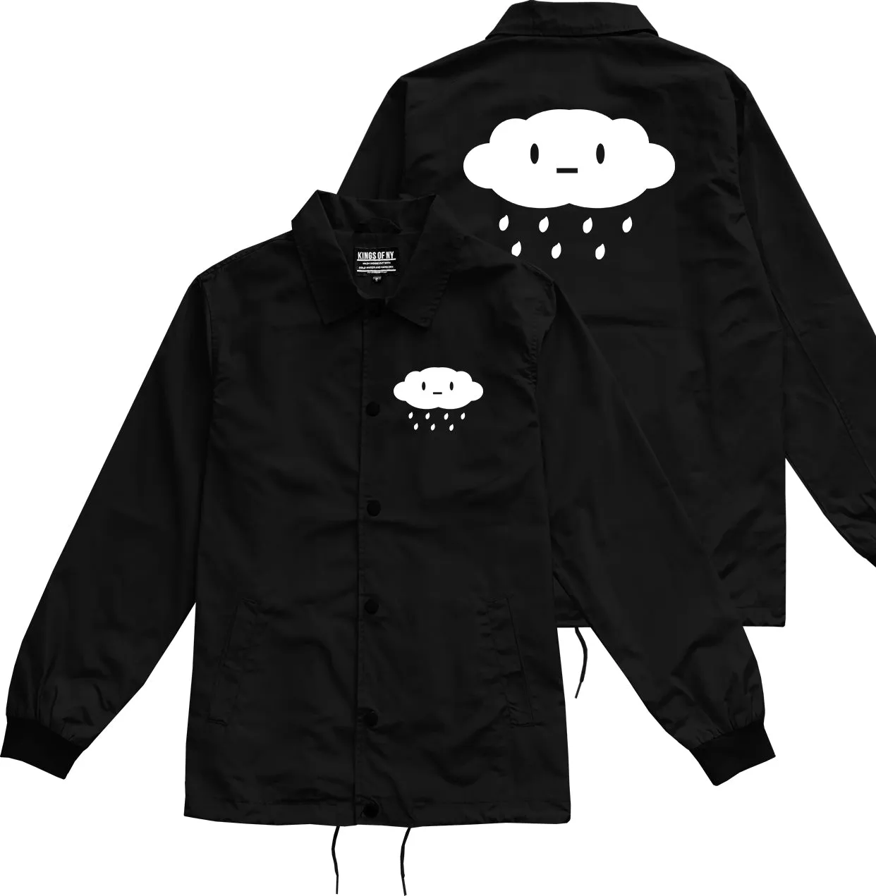 Cute Face Rain Cloud Mens Coaches Jacket