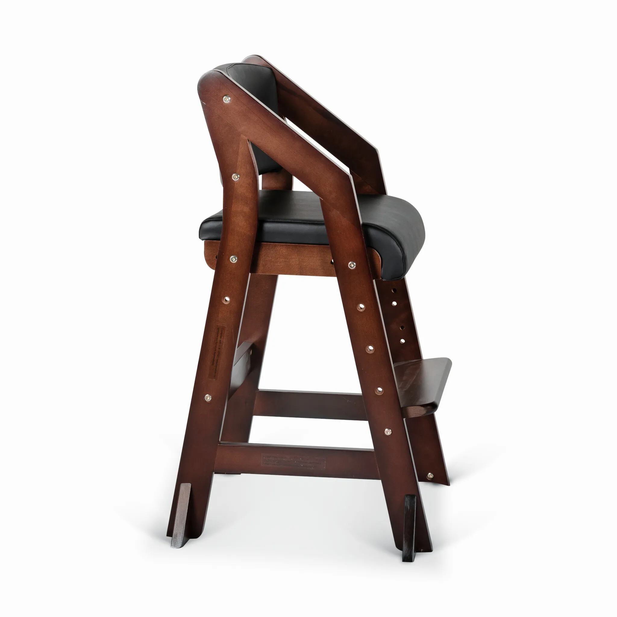 Dine and Grow HIGH CHAIR - Walnut & Black (with Harness)