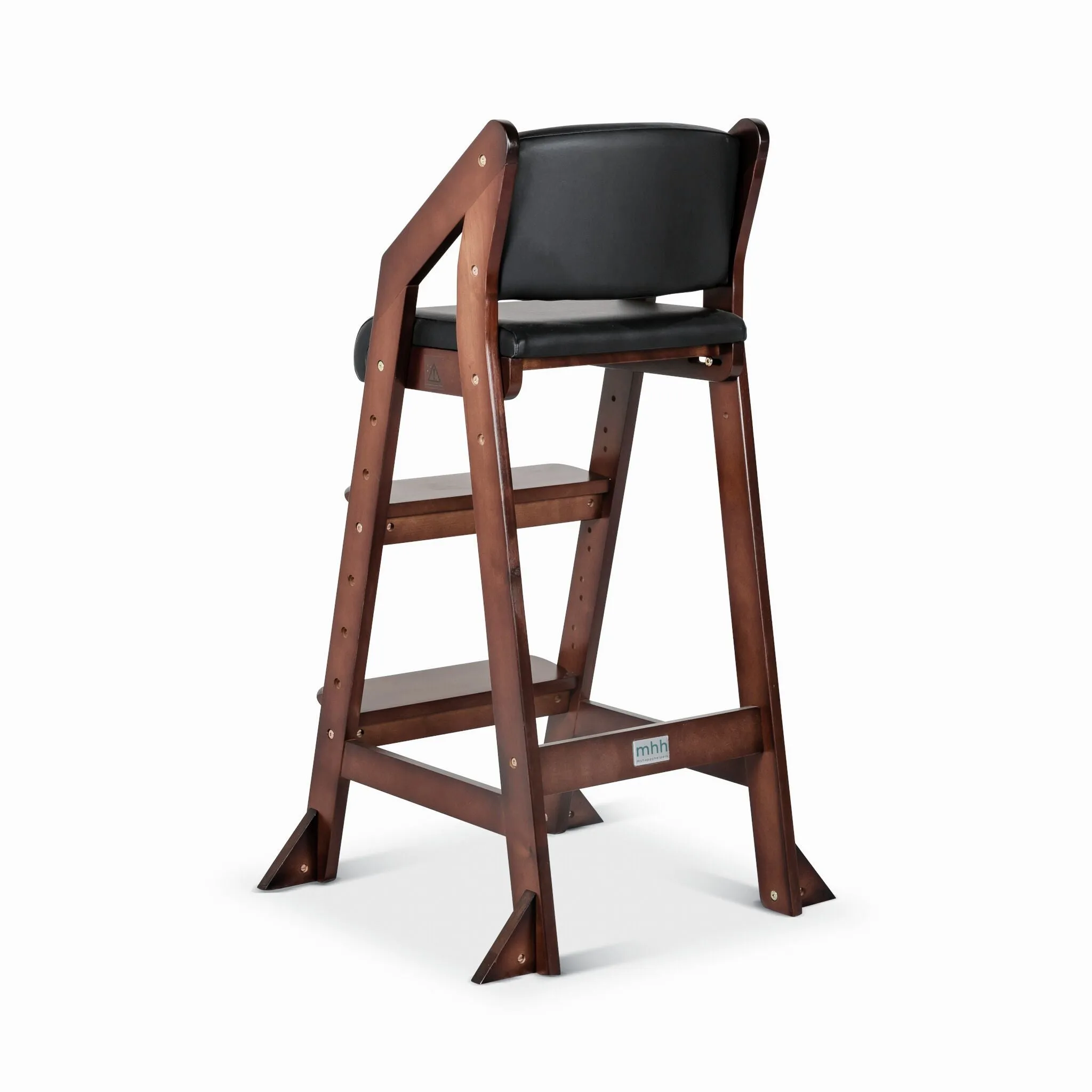 Dine and Grow TODDLER ISLAND CHAIR - Walnut & Black