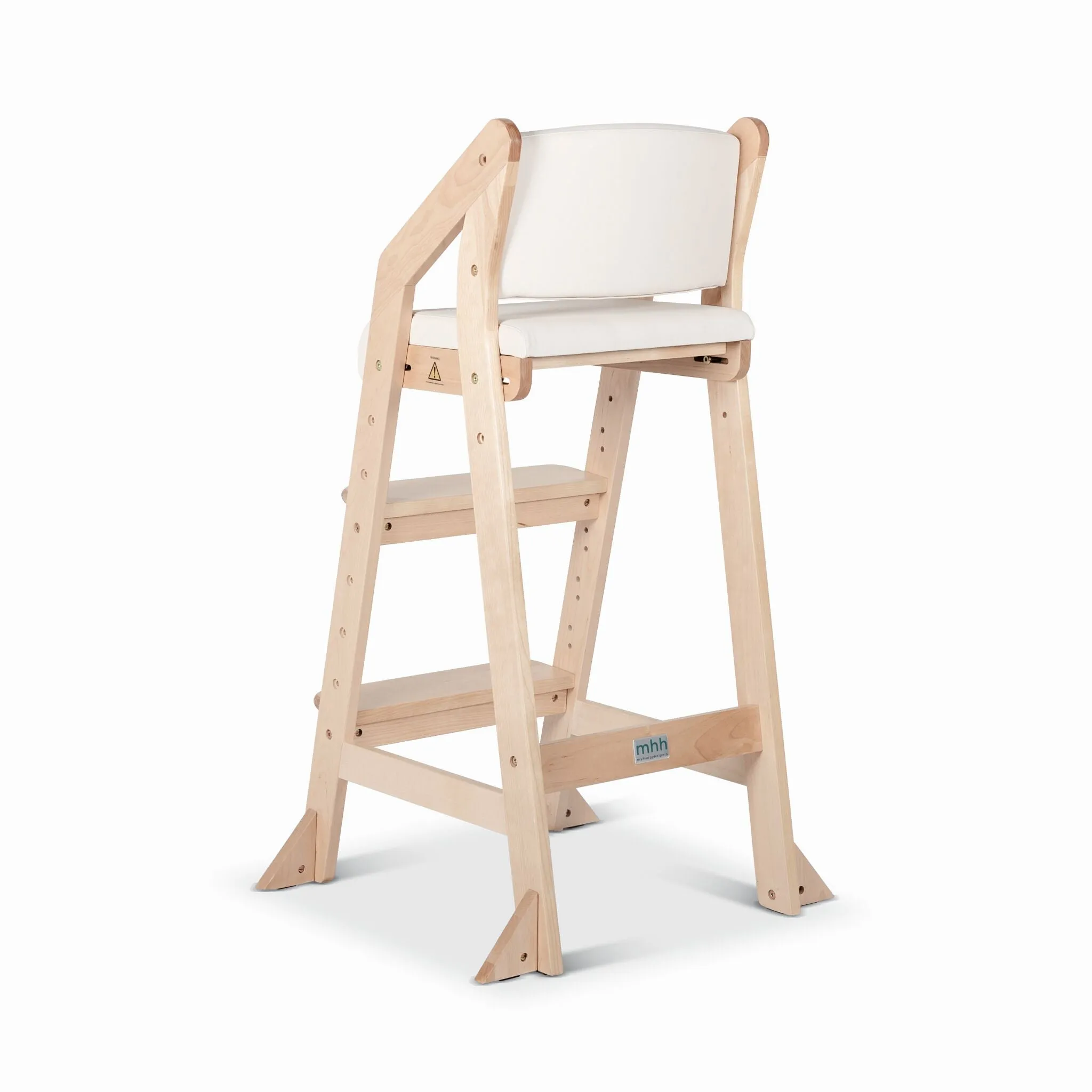 Dine and Grow TODDLER ISLAND CHAIR - White & Varnish