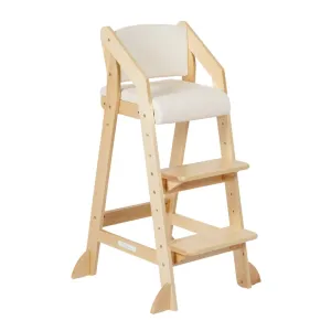 Dine and Grow TODDLER ISLAND CHAIR - White & Varnish