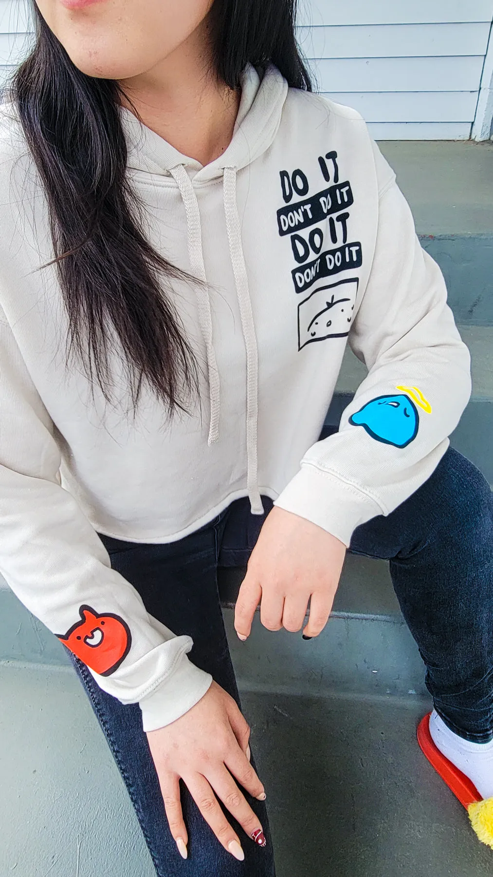 DO IT... DON'T DO IT cropped hoodie