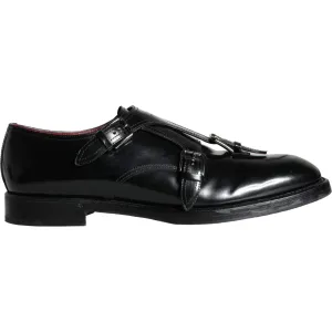 Dolce & Gabbana Black Calf Leather Men Formal Dress Shoes