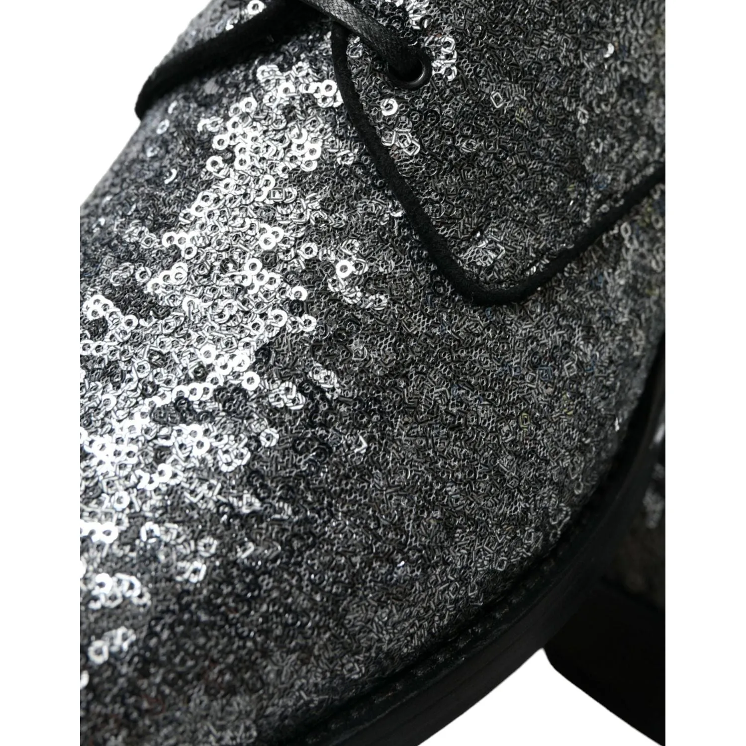 Dolce & Gabbana Exquisite Sequined Derby Dress Shoes