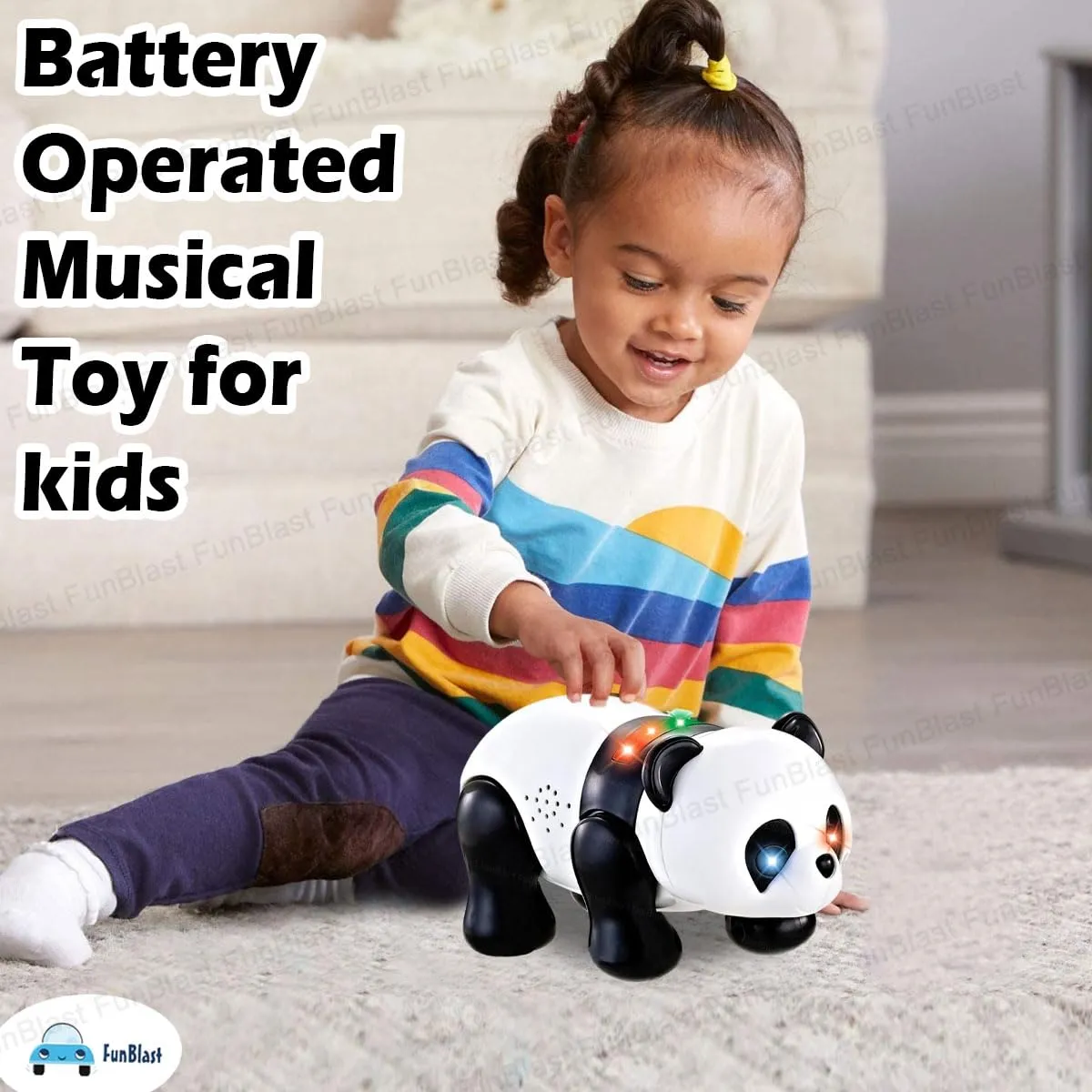 FunBlast Electric Panda Toy, Musical Walking Panda Toy with Light and Melodious Music, Toys for Babies, Kids & Toddlers, Funny Cartoon Panda for 3  Years Kids