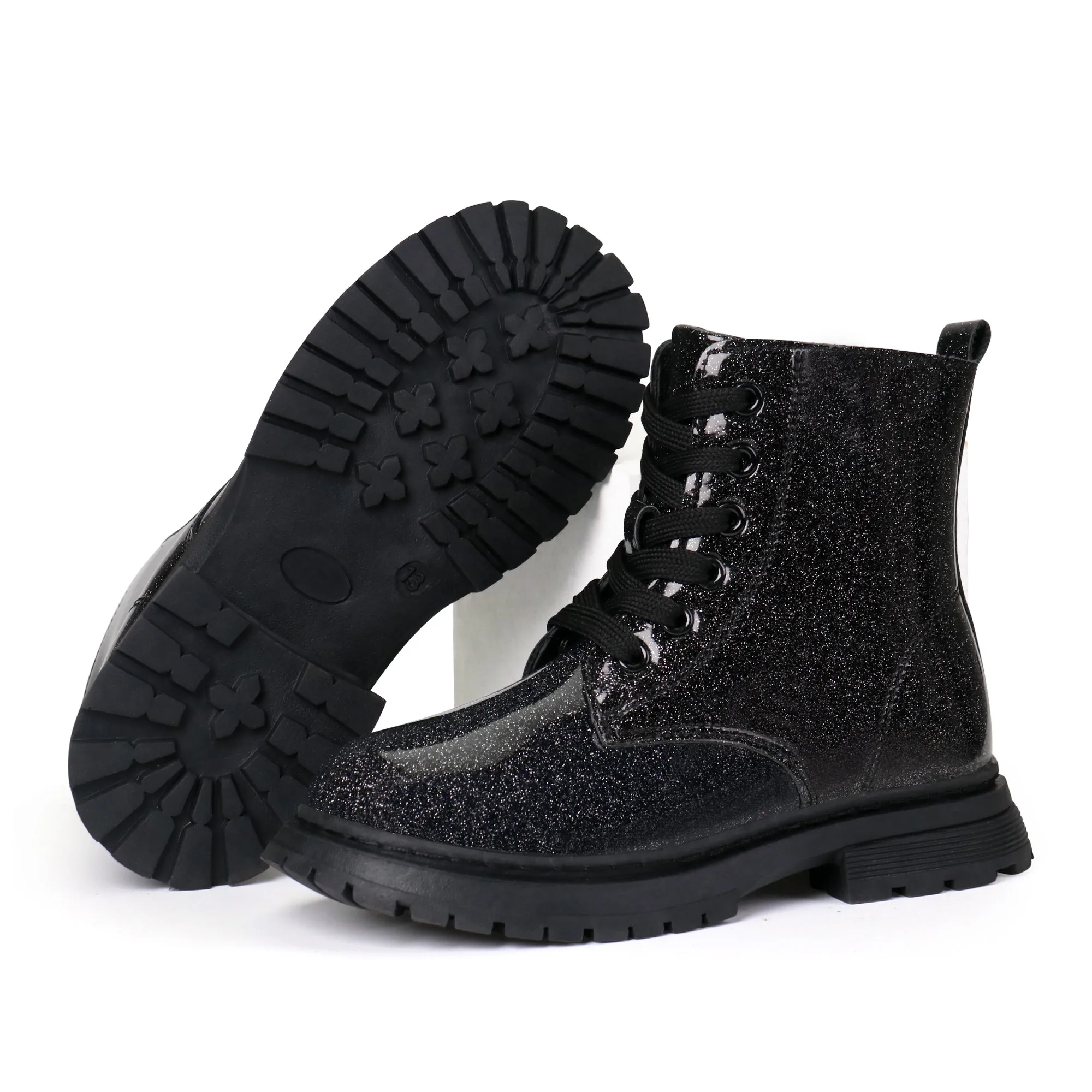 Girls Ankle Boots Lace-Up Work Boots