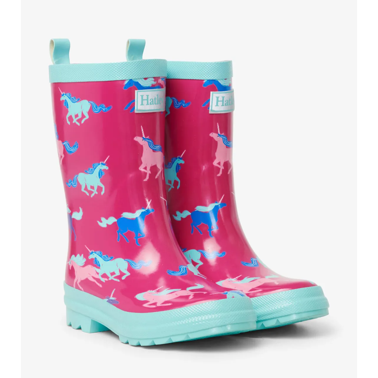 Hatley Frolicking Unicorns Shiny Rainboots (Toddler/Little Kid)