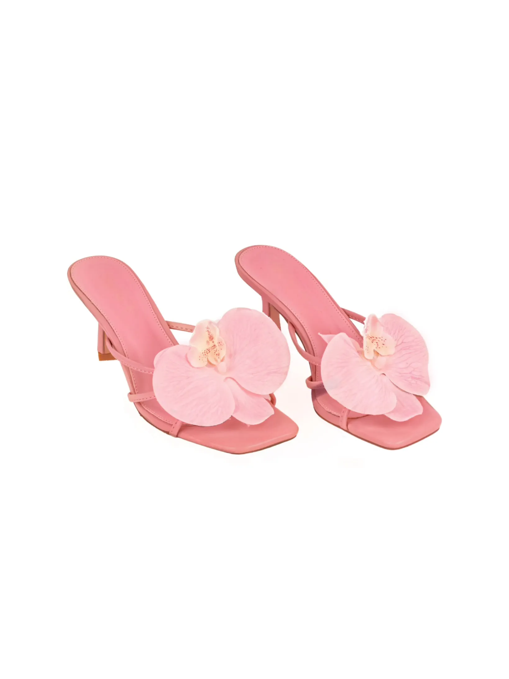 Helene Floral Heels in Pink