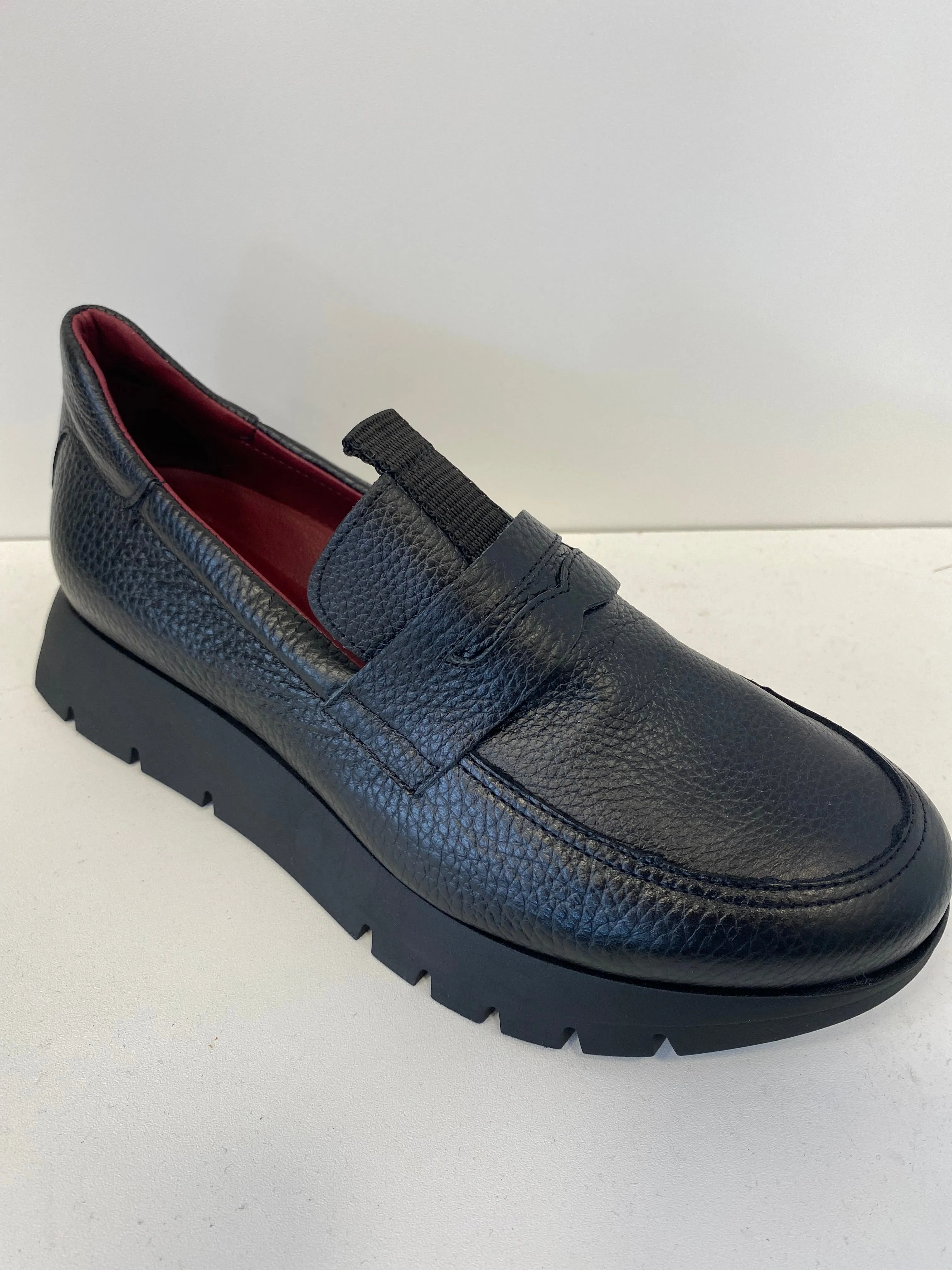 Jose Saenz Black Slip On Loafers