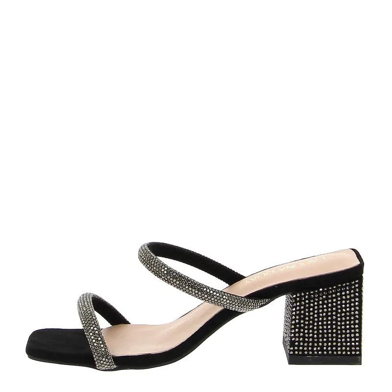 Laguna Quay Arnie Black Heeled Slide