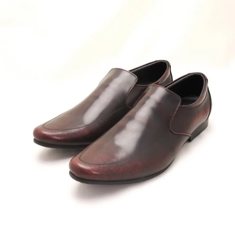 Leather Shoes City Oxford Formalist European Brush Off Burgundy