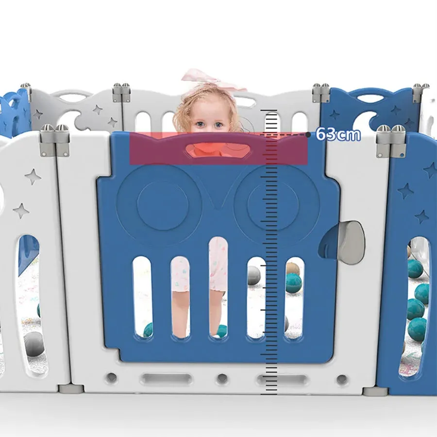 Little Angel Kids Playpen (Blue) - 143 x 143 x 63 cm