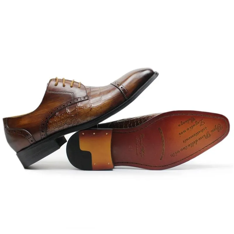 LuxePoint Genuine Cow Leather Oxford Shoes