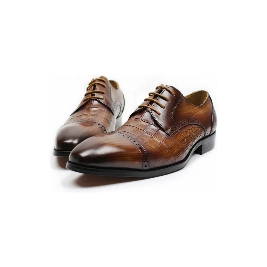 LuxePoint Genuine Cow Leather Oxford Shoes