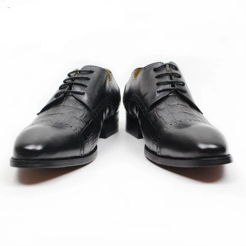 LuxePoint Genuine Cow Leather Oxford Shoes