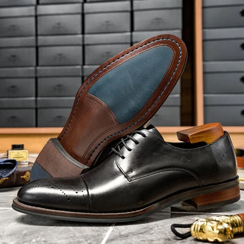 LuxePoint Leather Lace-up Dress Shoes