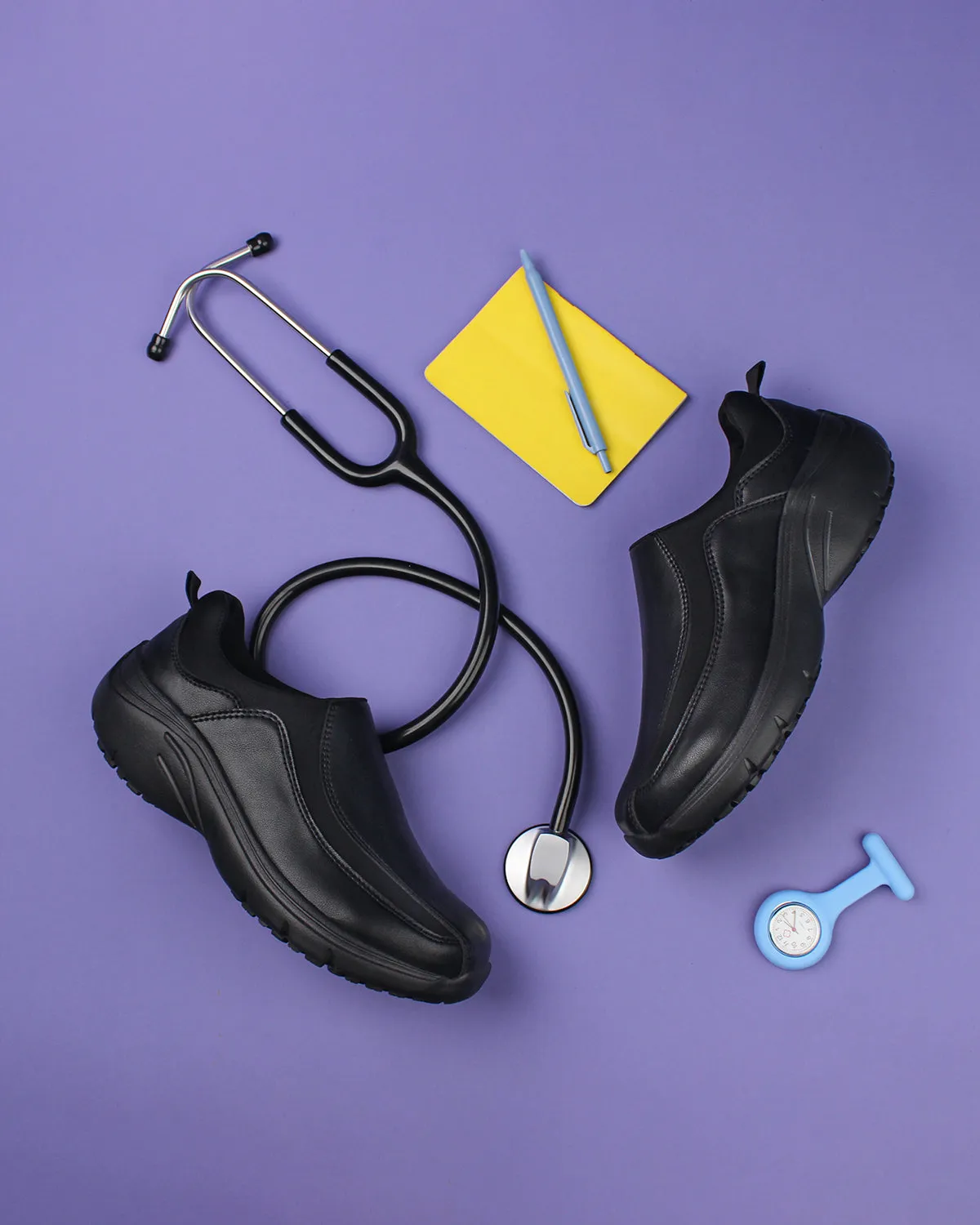 Lycra Nurse Shoes -Tansy Black