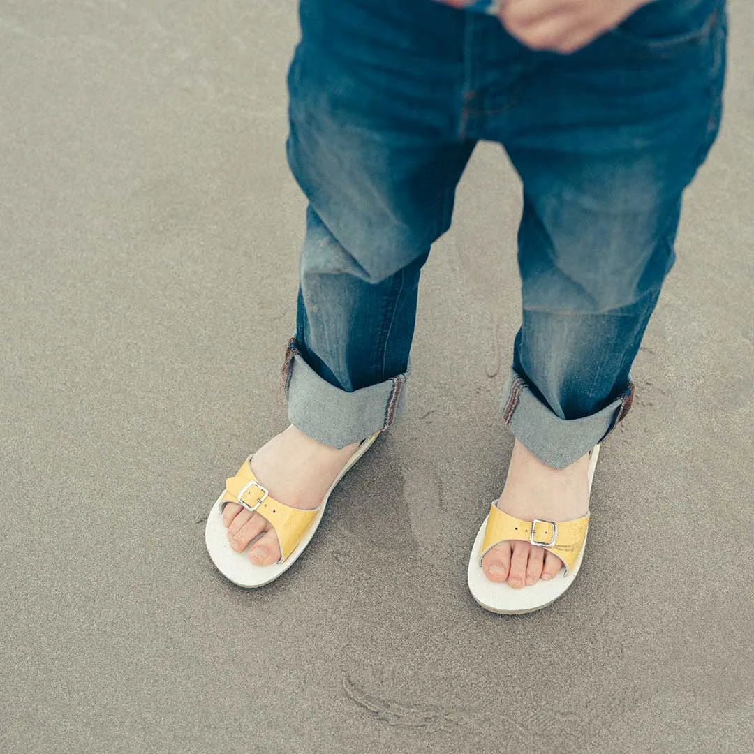 Outlet - Salt-Water Sun-San Kid's Sandals - Surfer - Shiny Yellow