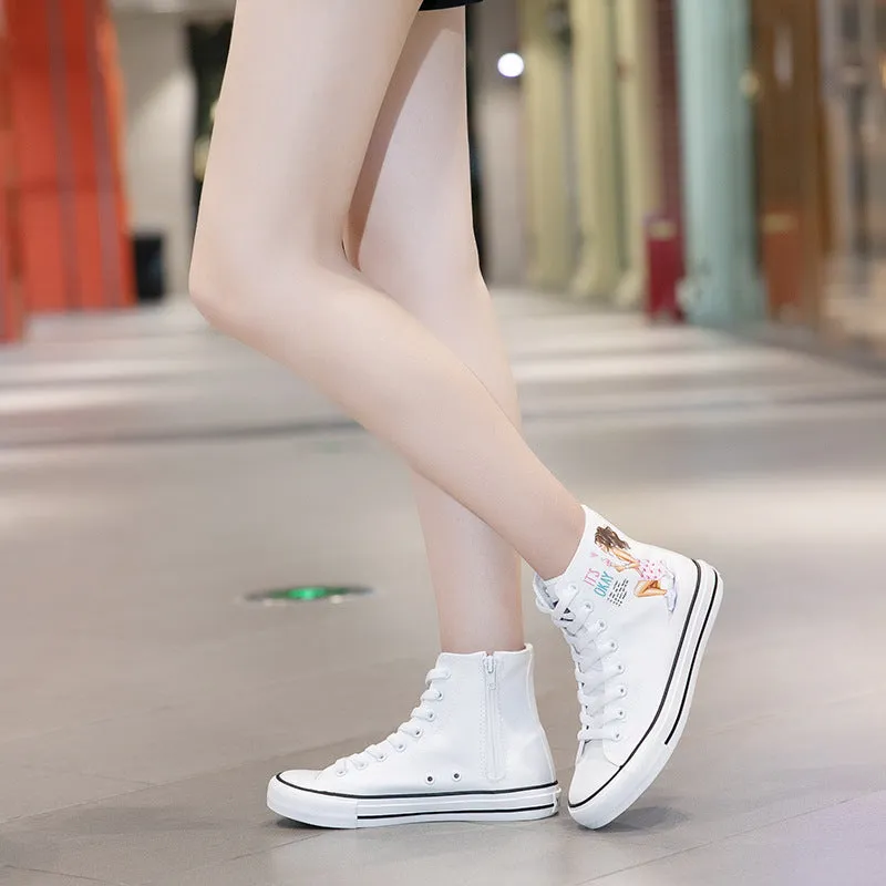 Owlkay Elegant Cartoon High Top Shoes