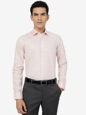 Peach Striped Slim fit Formal Shirt | JadeBlue