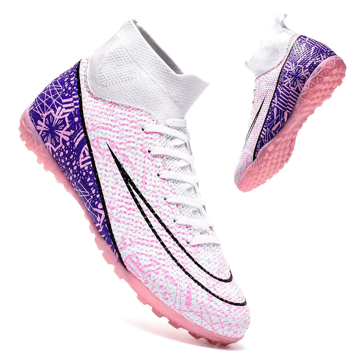 Pink High-Top Soccer Cleats for Girls, Training