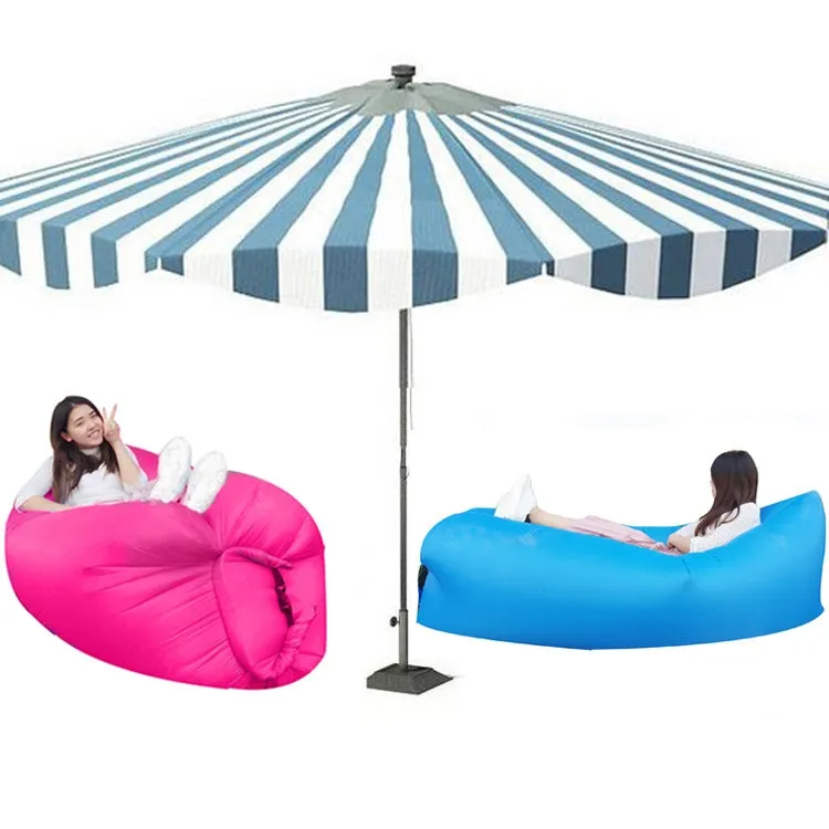 Portable Inflatable Sofa Bed for Camping, Fishing, and Beach, Lazy Air Bed, 78.7 x 27.6 inches (Pink)