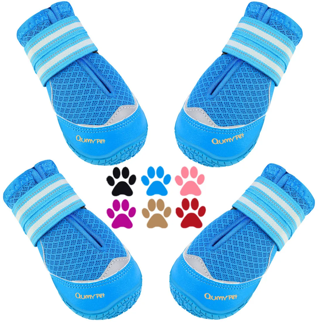 QUMY Dog Shoes for Hot Pavement 4PCS