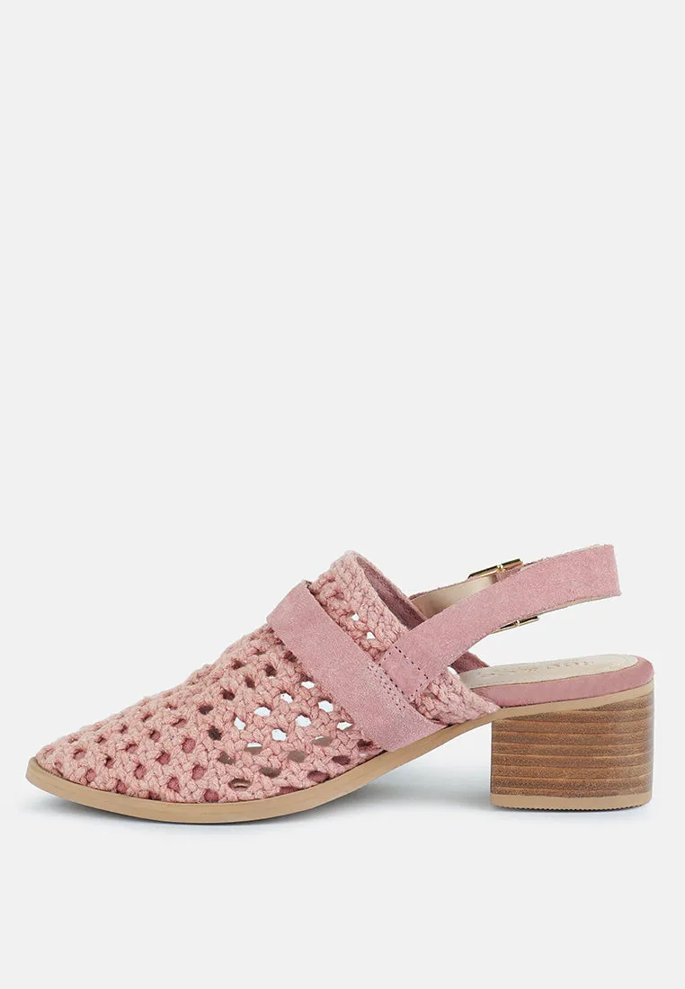 ROSALIE Pink Block Heeled Sandal