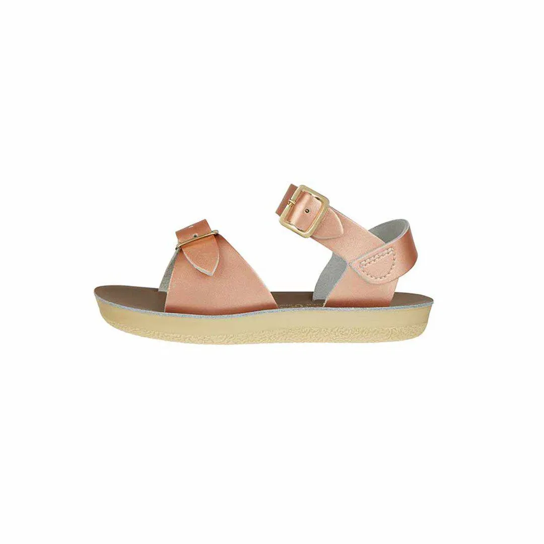 Salt-Water Sun-San Kid's Sandals - Surfer - Rose Gold