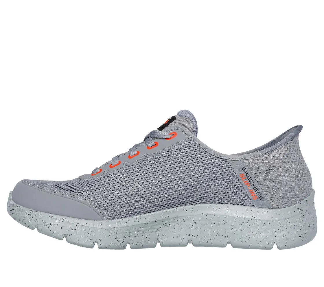 Skechers Mens Slip-ins Go Walk Flex Waterproof Grey Wide